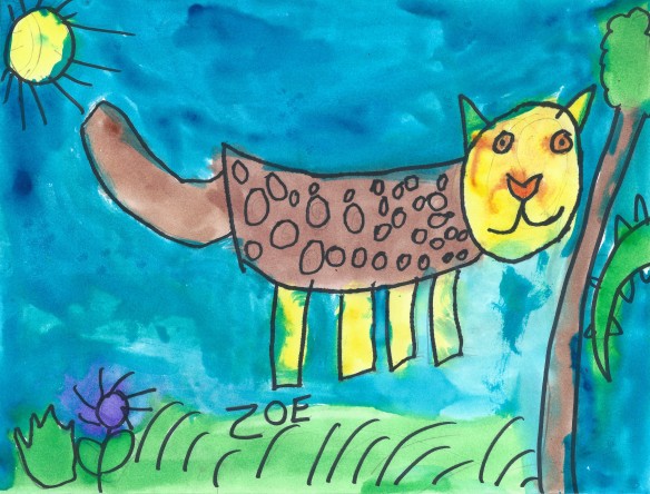 Zoe - kindergarten art - cheetah